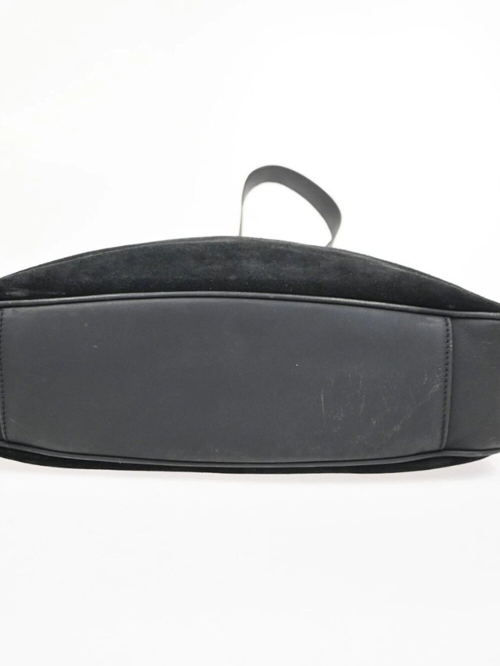 GUCCI Logo Bamboo 2Way Shoulder Hand Bag Suede Leather Black GHW Italy 38ZA308 - Picture 6 of 15